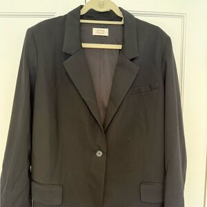 AYR Virgin Wool Blazer, Black, Size XL